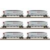 Trix H0 BNSF Kohletransportwagen-Set Hopper Car, Ep. VI, 6-tlg.