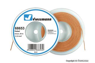 Viessmann Kabel auf Abspulrolle braun, 0.14 mm², 25 Meter