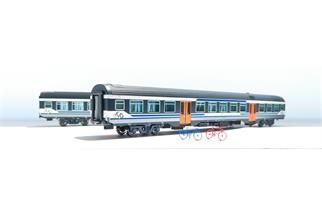 ViTrains H0 (DC) FS Personenwagen-Set MDVC Livrea DTR, Logo FGV, mit Innenbeleuchtung