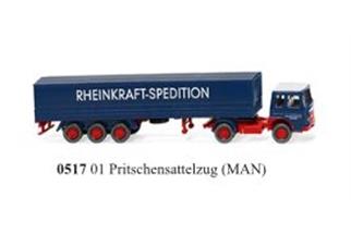 Wiking H0 MAN Pritschensattelzug Rheinkraft-Spedition (Spezialpreis)