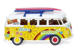 Wiking H0 VW T1 Bus, Flower Power