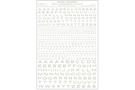 Woodland Decals Buchstaben Extended Gothic R.R., weiss