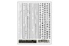 Woodland Decals Zahlen + Buchstaben R.R. Gothic, schwarz